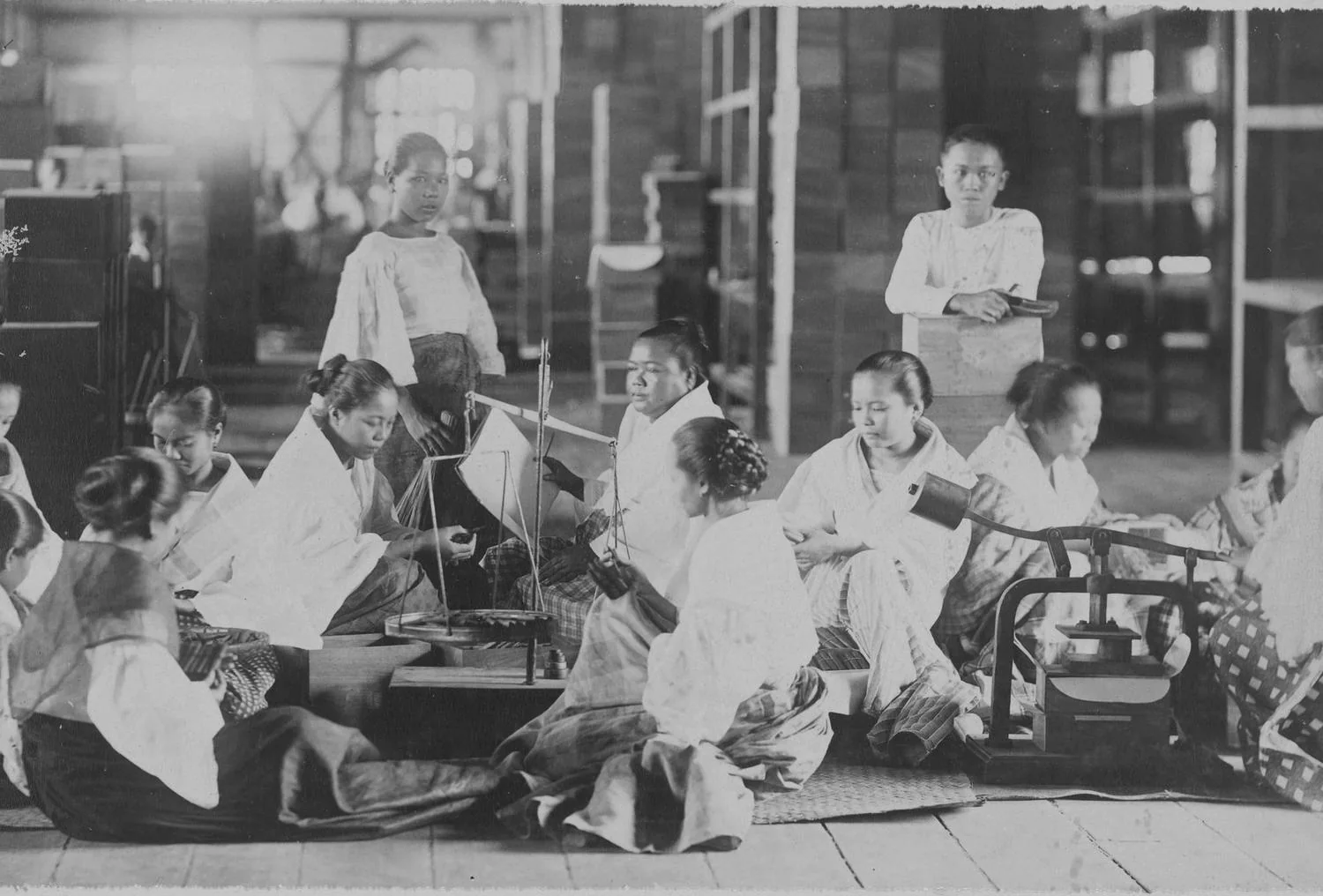 Cigar rollers at work, archive photograph